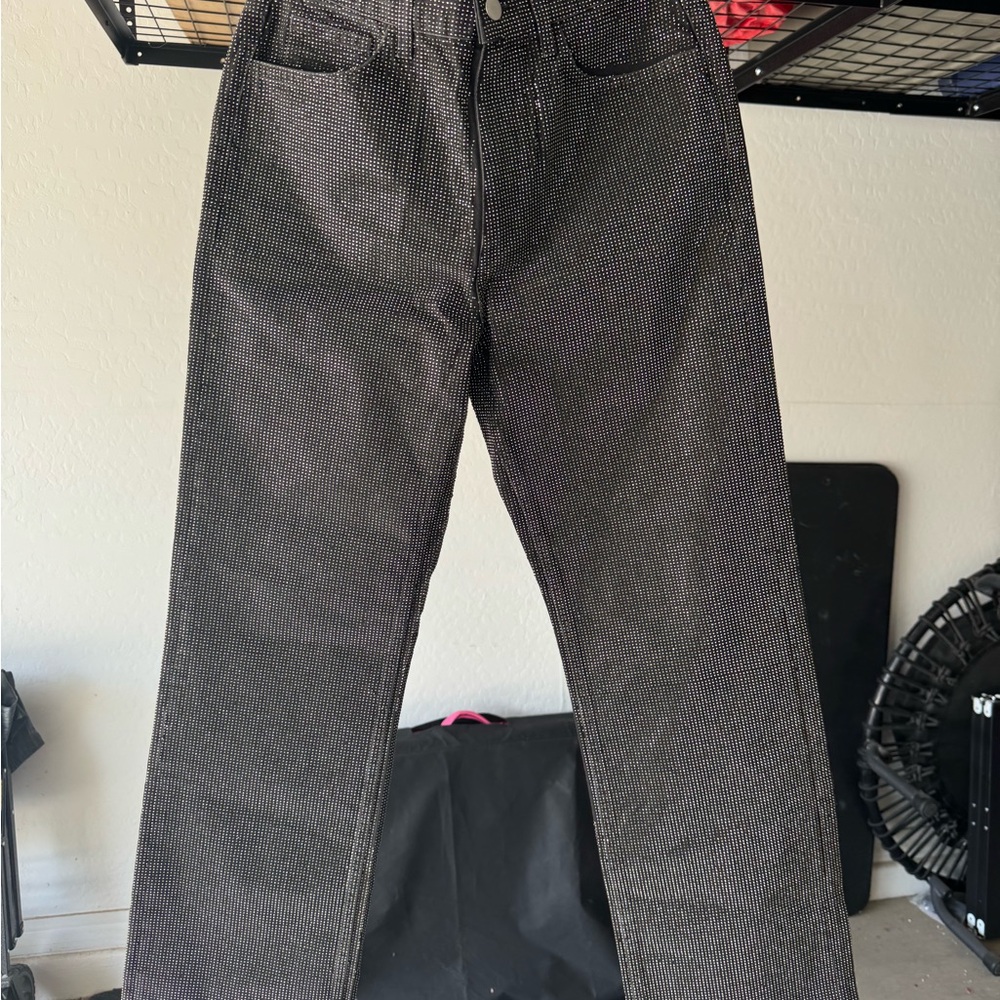 Zara Black rhinestone jeans
